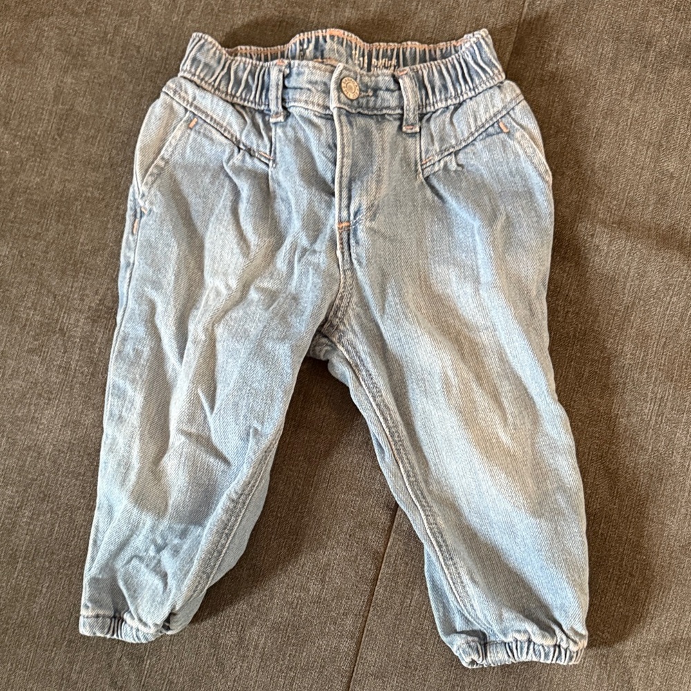 GAP Light Blue Denim Jogger Pants for Kids